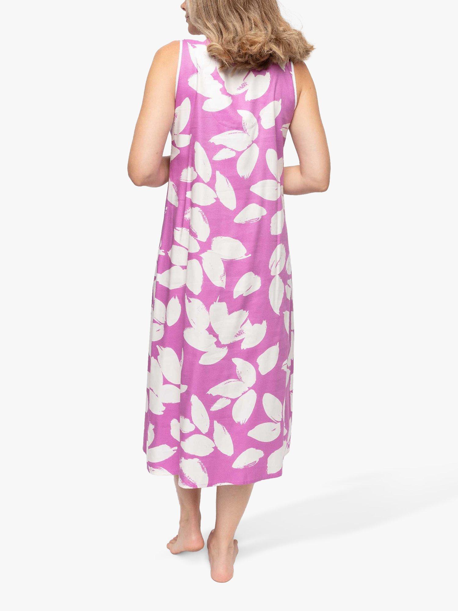 Cyberjammies Viola Petal Print Midi Chemise, Pink, 8