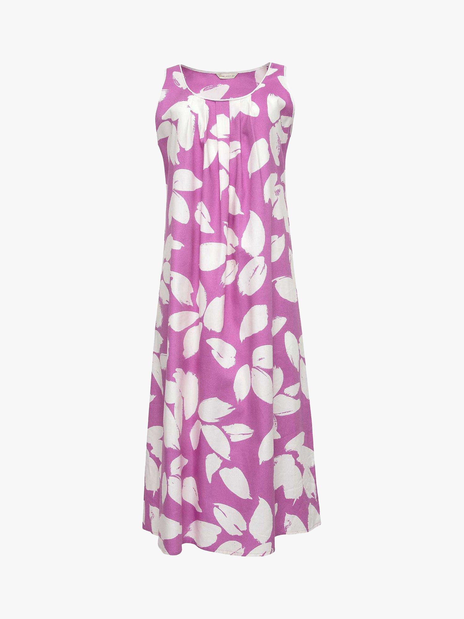 Cyberjammies Viola Petal Print Midi Chemise, Pink, 8