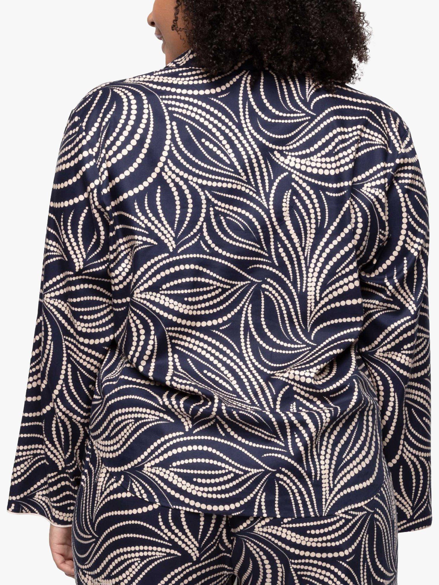 Product image 2 of 4, which shows Cyberjammies Estelle Spot Pyjama Top, Navy, 8