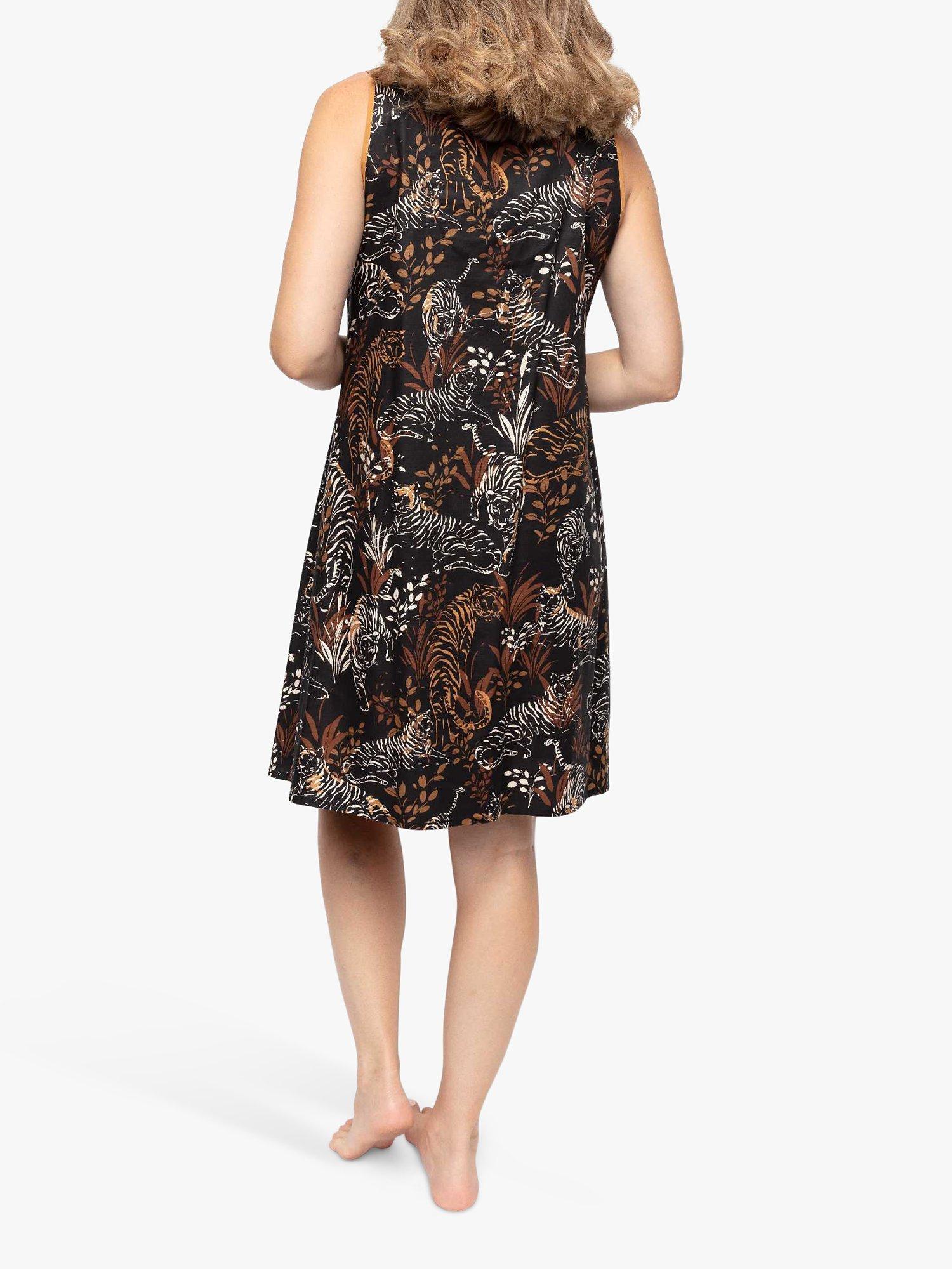 Product image 2 of 4, which shows Cyberjammies Alisha Tiger Print Chemise, Black Multi, 8
