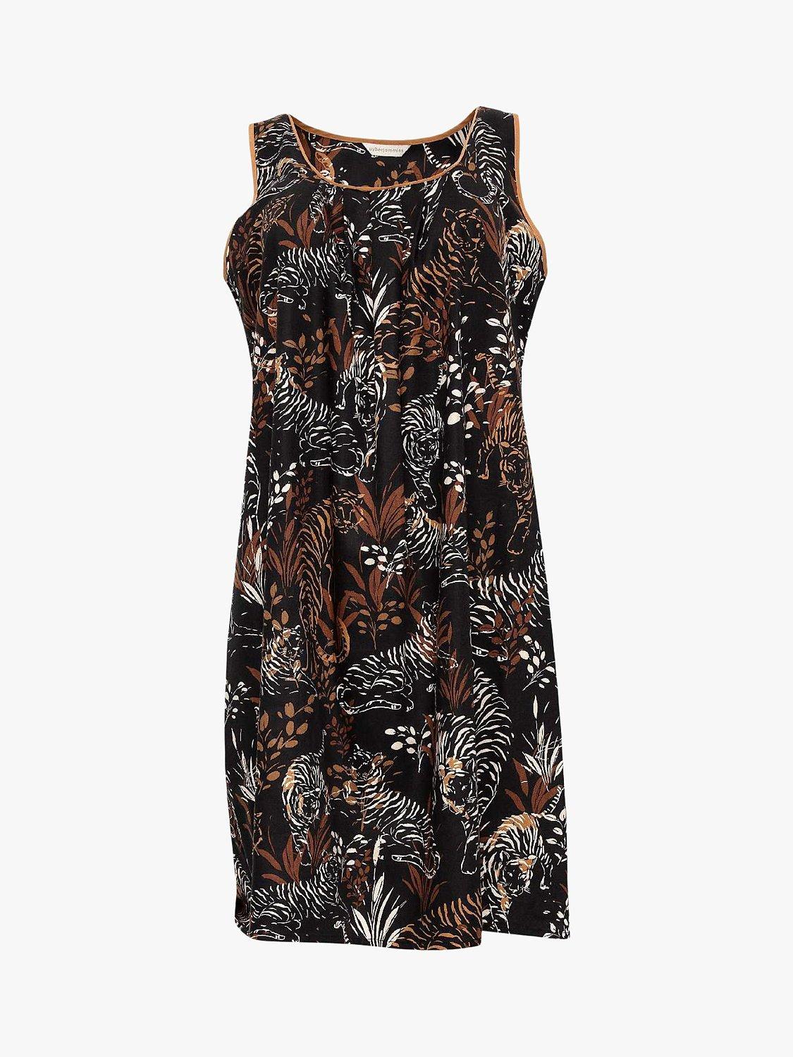 Product image 3 of 4, which shows Cyberjammies Alisha Tiger Print Chemise, Black Multi, 8