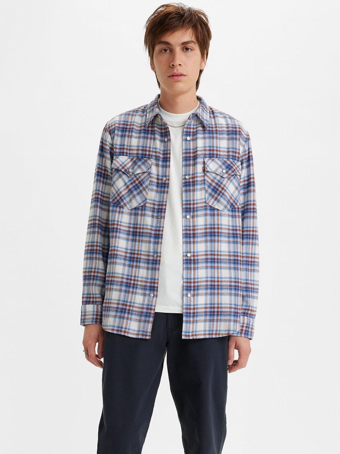 Levi's Relaxed Fit Check Western Shirt, Humphrey Plaid Bright White