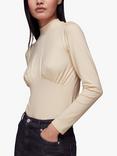 Whistles Gathered Empire Line Top, Oatmeal