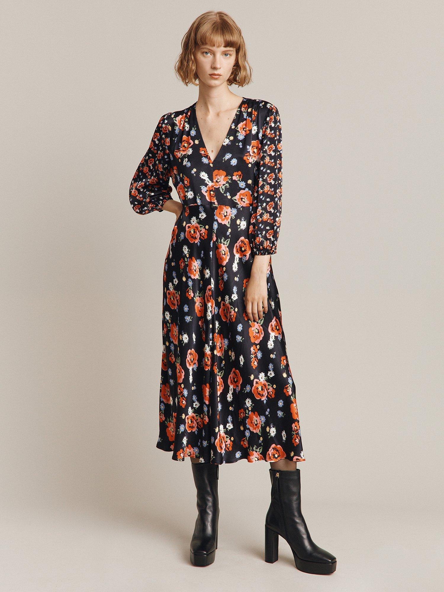 Ghost Belinda Floral Print Dress, Red