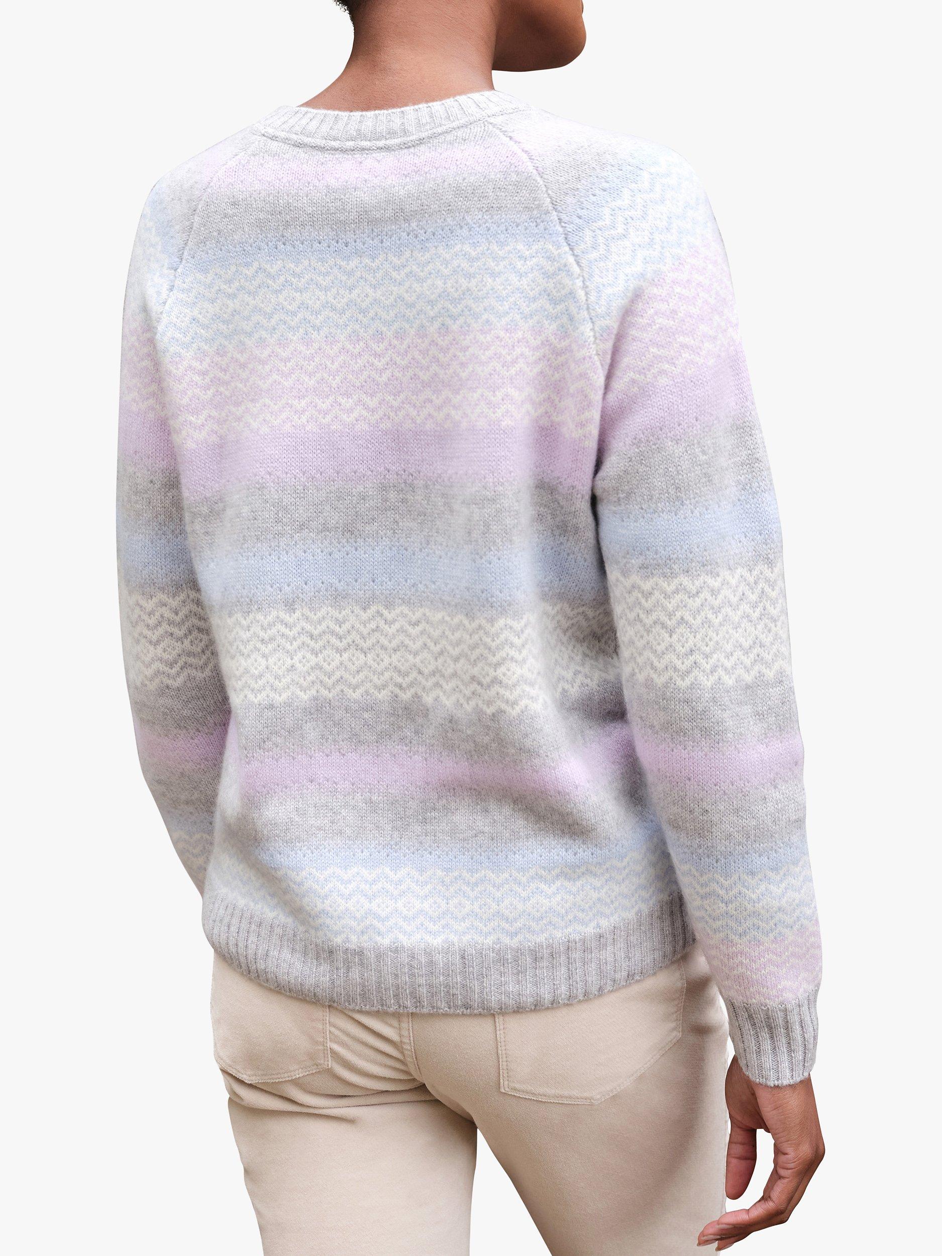 Product image 2 of 3, which shows Pure Collection Fairisle Cashmere Jumper, Fairisle, 8