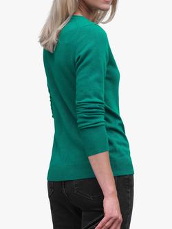 Pure Collection Crew Neck Cashmere Jumper - view 2, Emerald