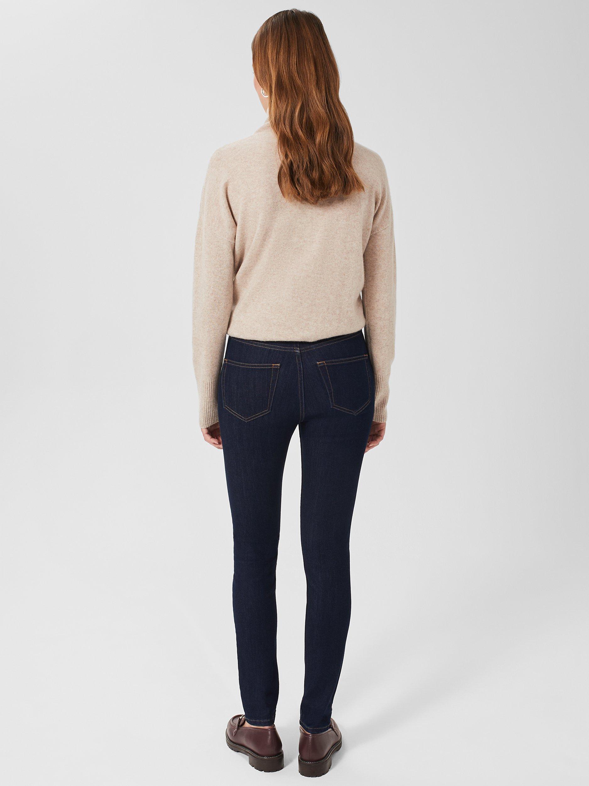 Product image 2 of 7, which shows Hobbs Petite Gia Sculpting Jeans, Indigo, 6