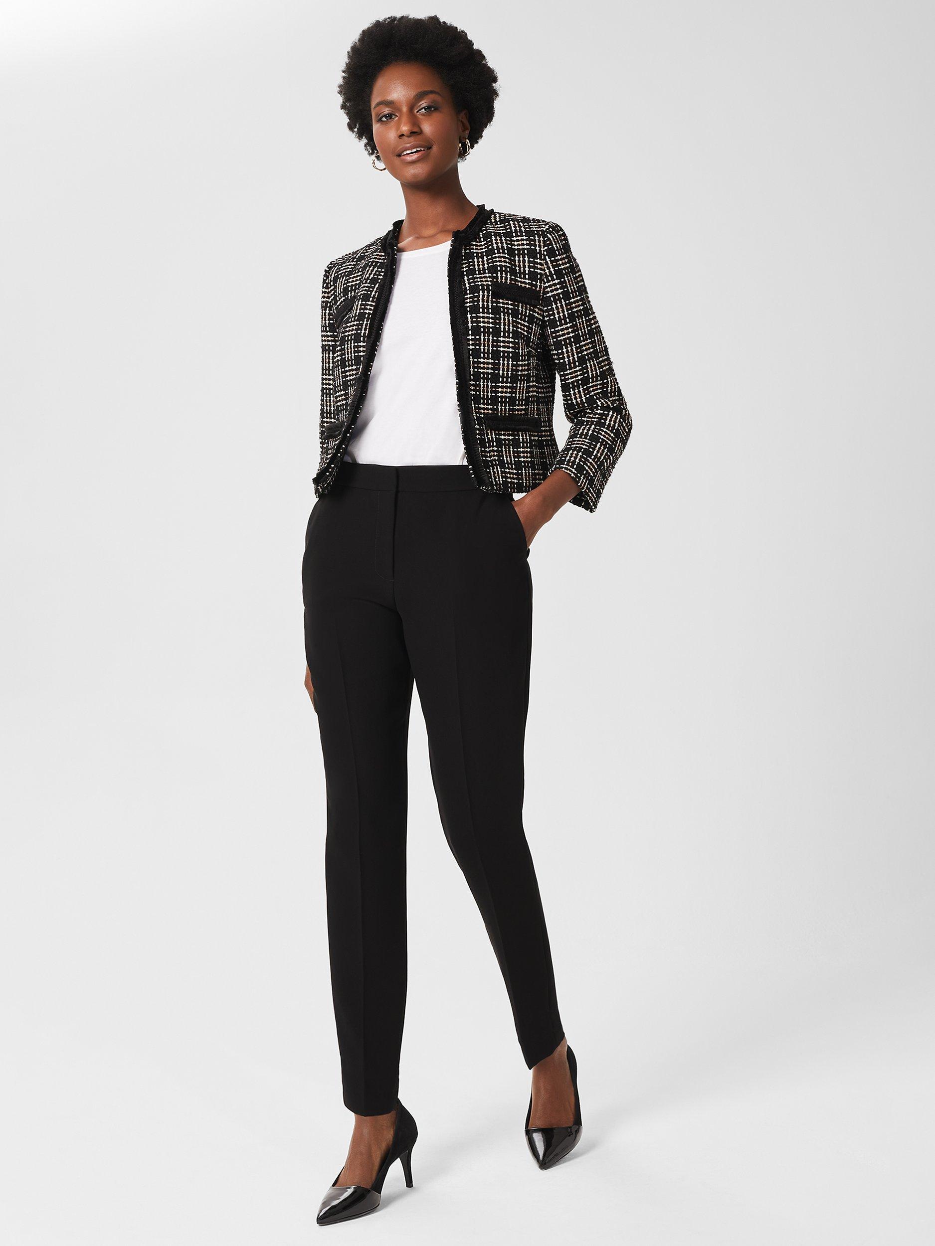 Hobbs Alva Tapered Trousers, Black