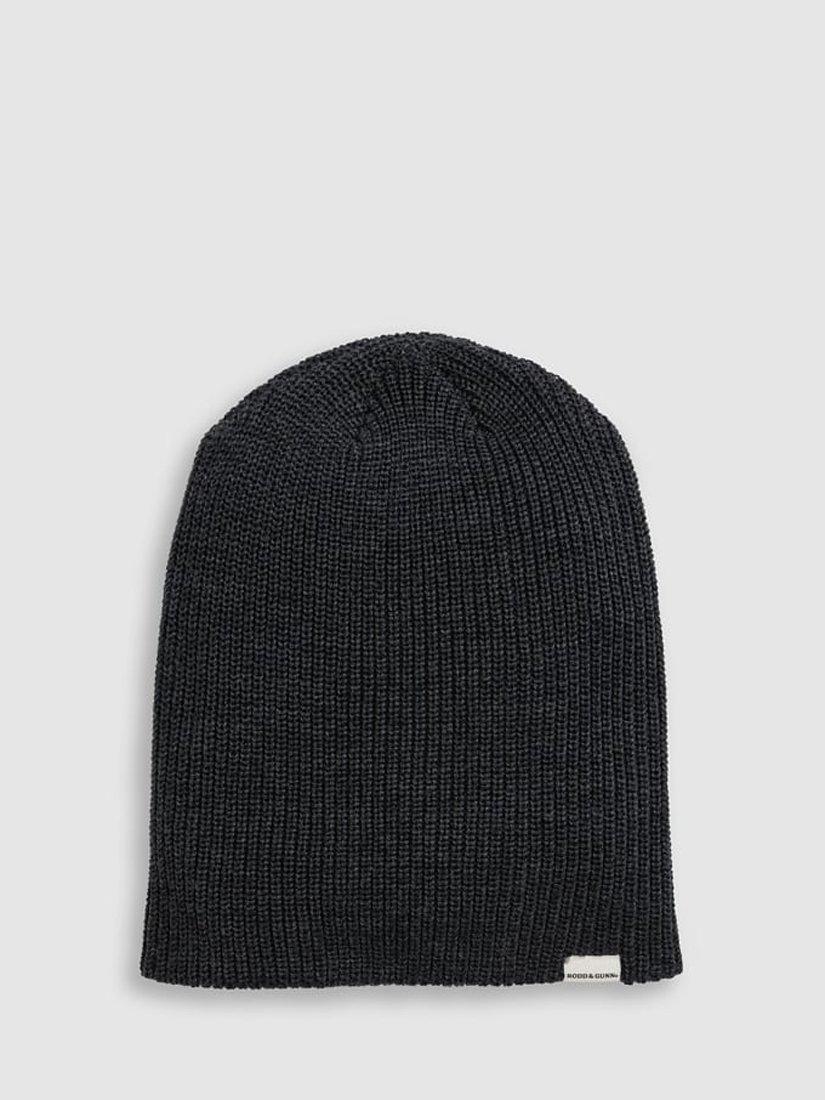Product image 2 of 4, which shows Rodd & Gunn Gunn Merino Beanie, Charcoal, One Size