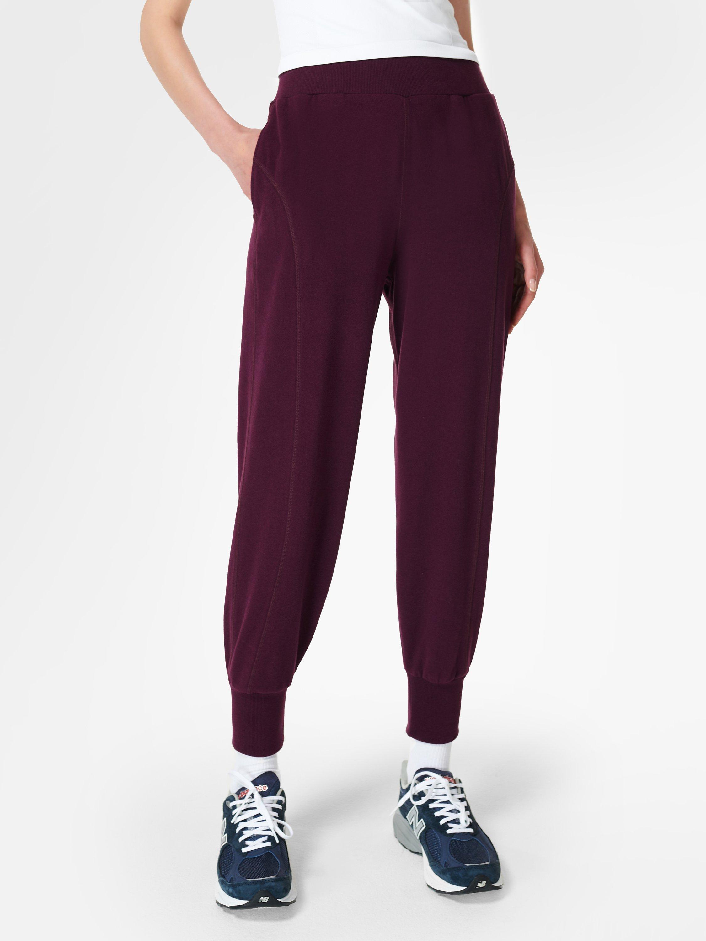Sweaty Betty Repose Luxe 29" Fleece Jogger, Plum Red