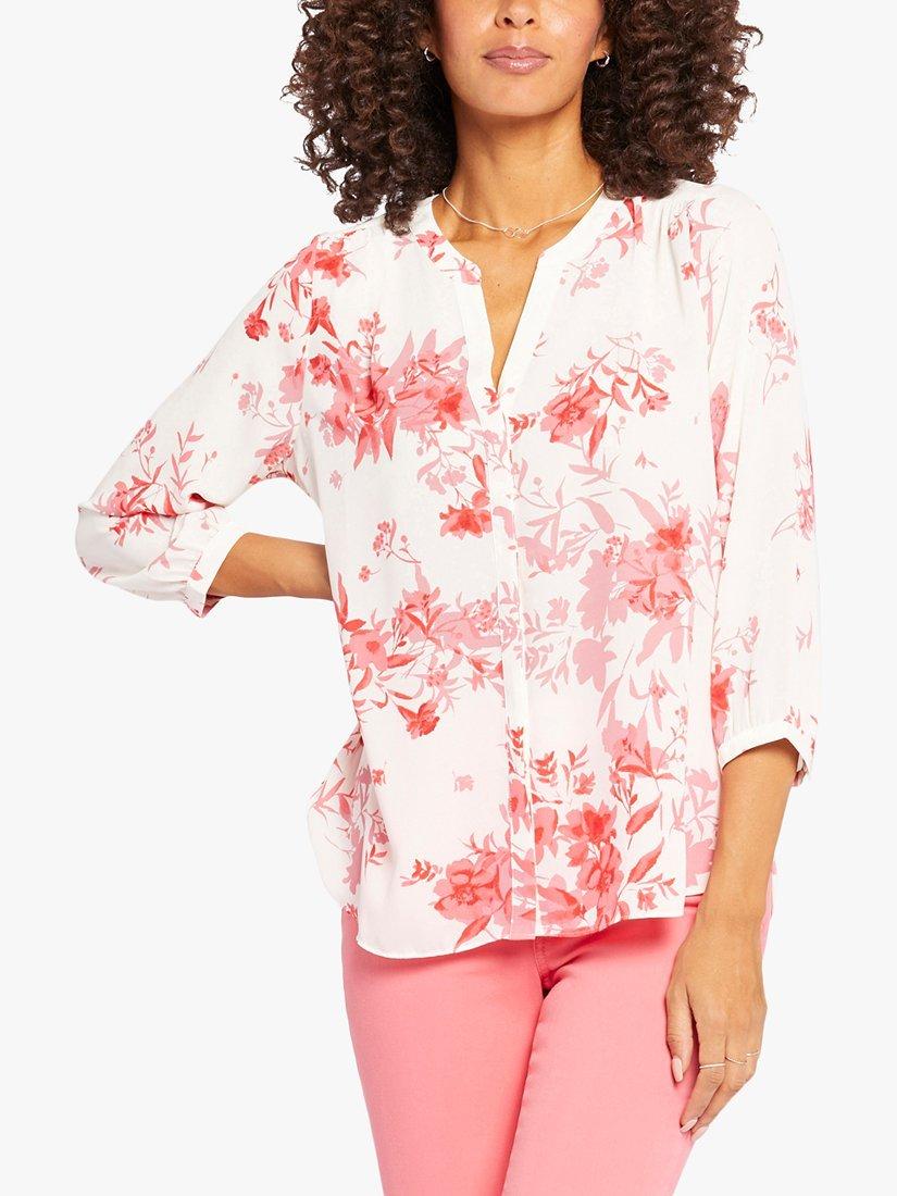 NYDJ Pintuck Floral Blouse, Bellarose