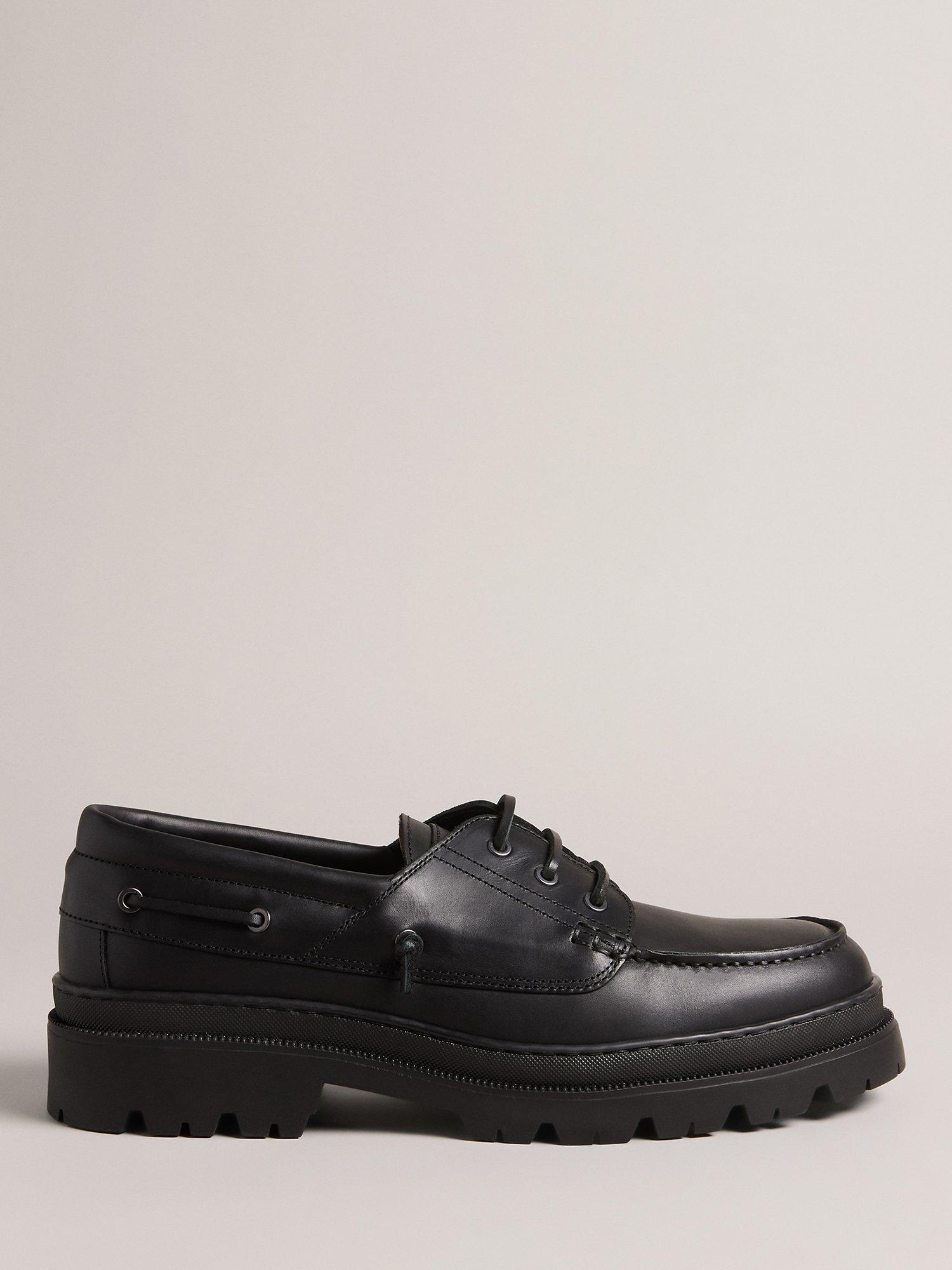 Ted Baker Cedrikl Leather Boat Shoes, Black