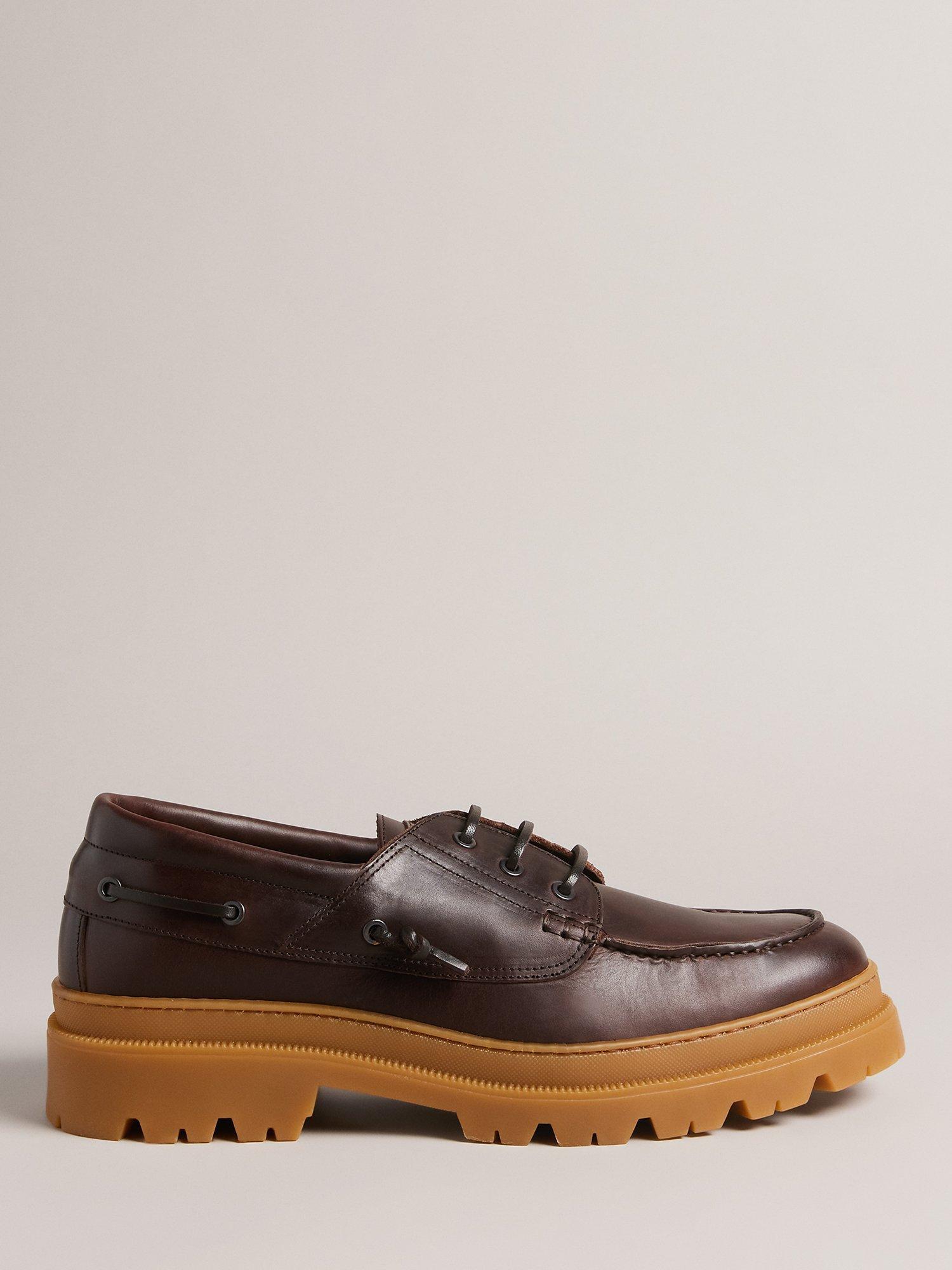 Ted Baker Cedrikl Leather Boat Shoes, Brn-choc