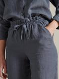 Bedfolk 100% Linen Women’s Lounge Trousers, Ink