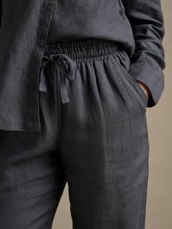 Bedfolk 100% Linen Women’s Lounge Trousers - view 2, Ink