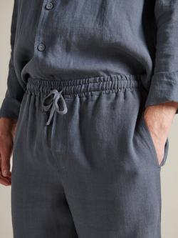 Bedfolk 100% Linen Men’s Lounge Trousers - view 2, Ink