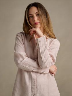 Bedfolk 100% Linen Women’s Lounge Shirt - view 2, Rose