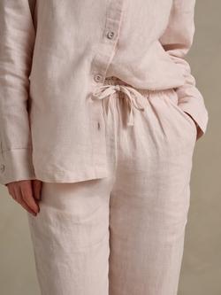 Bedfolk 100% Linen Women’s Lounge Trousers - view 2, Rose