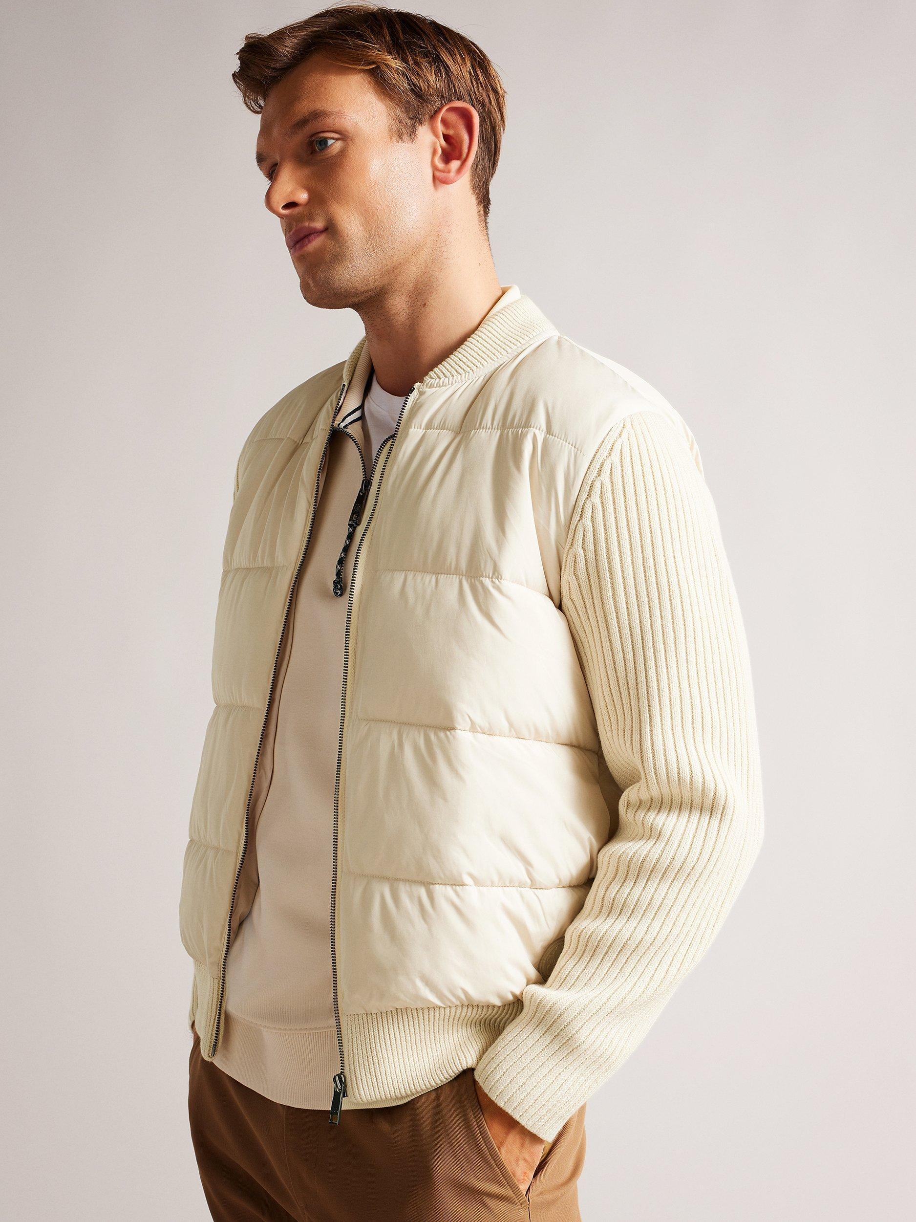 Ted Baker Spores Wadded Zip Jacket, Natural
