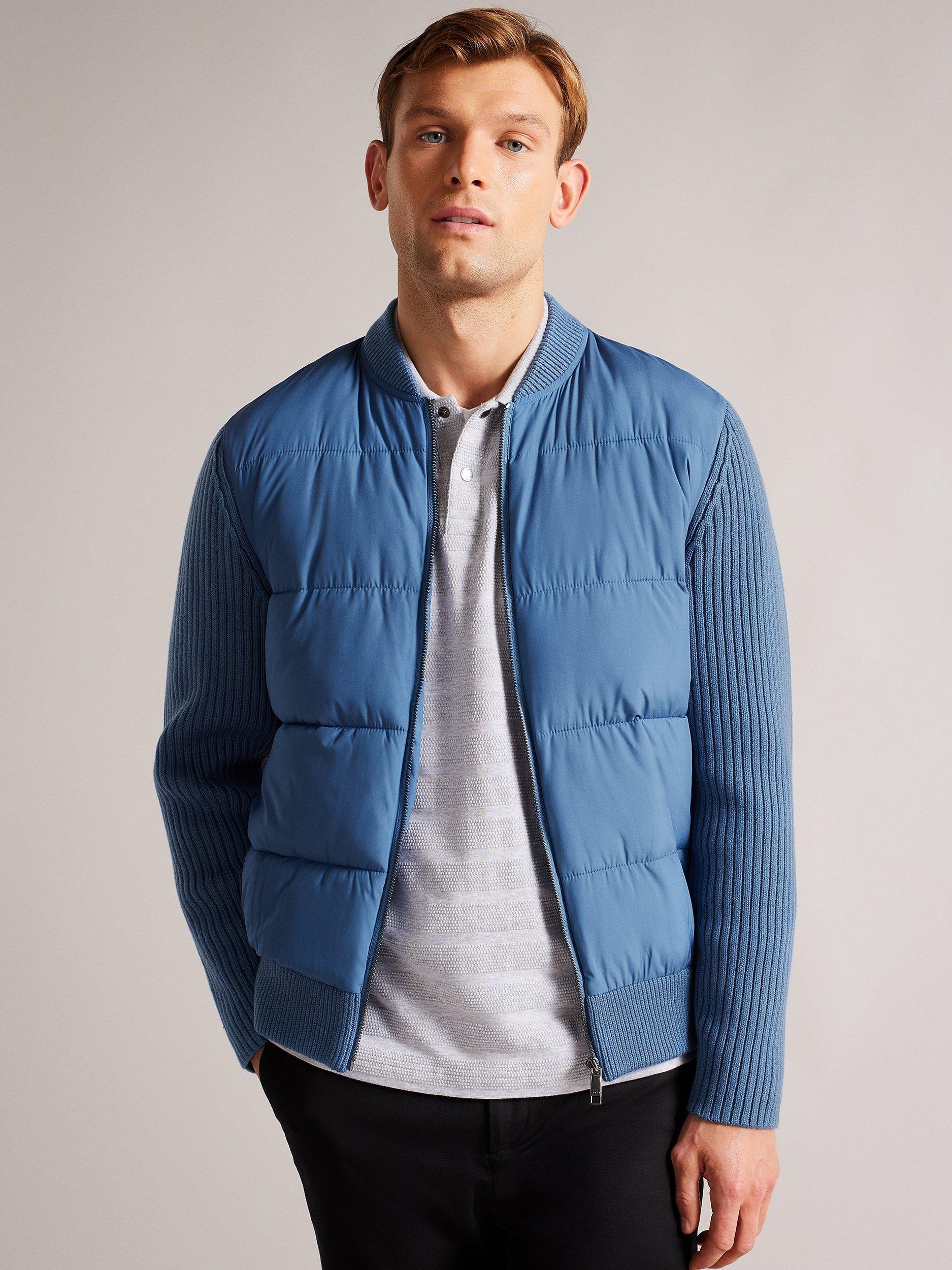 Ted Baker Spores Wadded Zip Jacket, Mid-blue