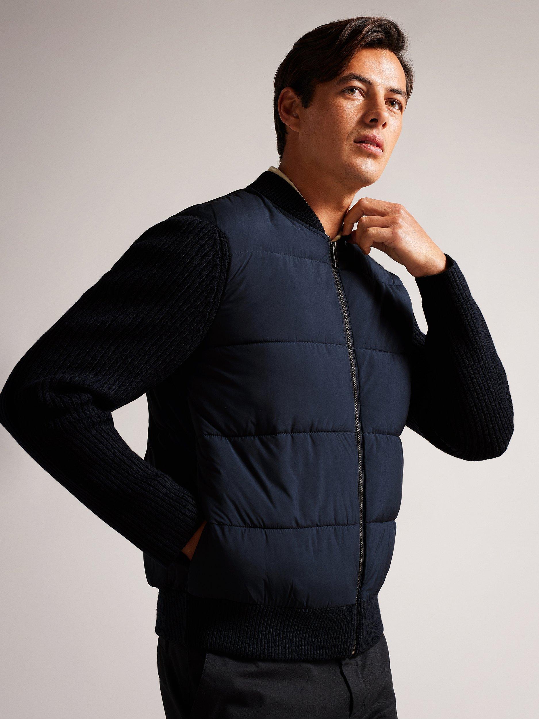 Ted Baker Spores Wadded Zip Jacket, Navy