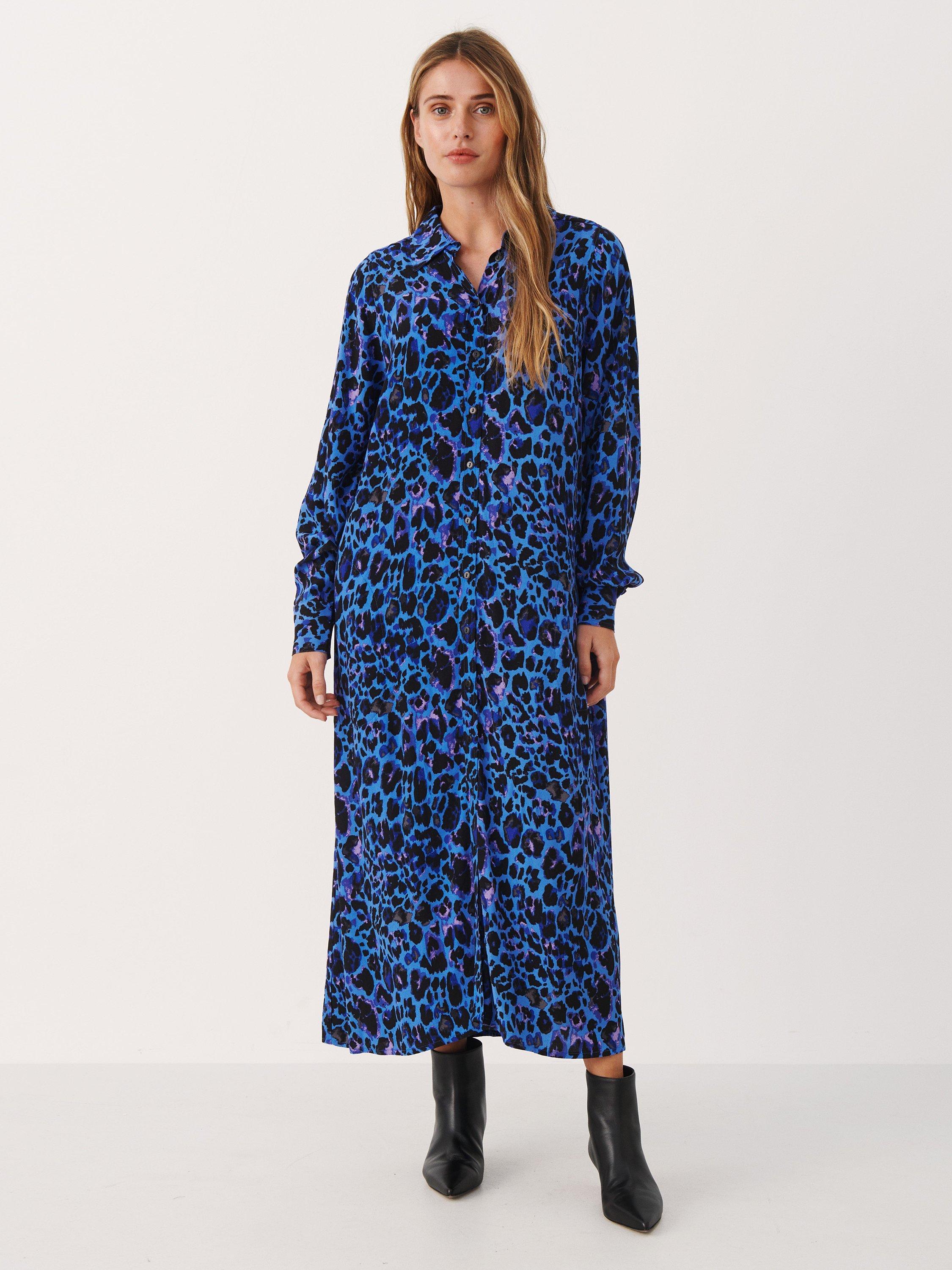 Part Two Marlas Shirt Midi Dress, Blue Bonnet 