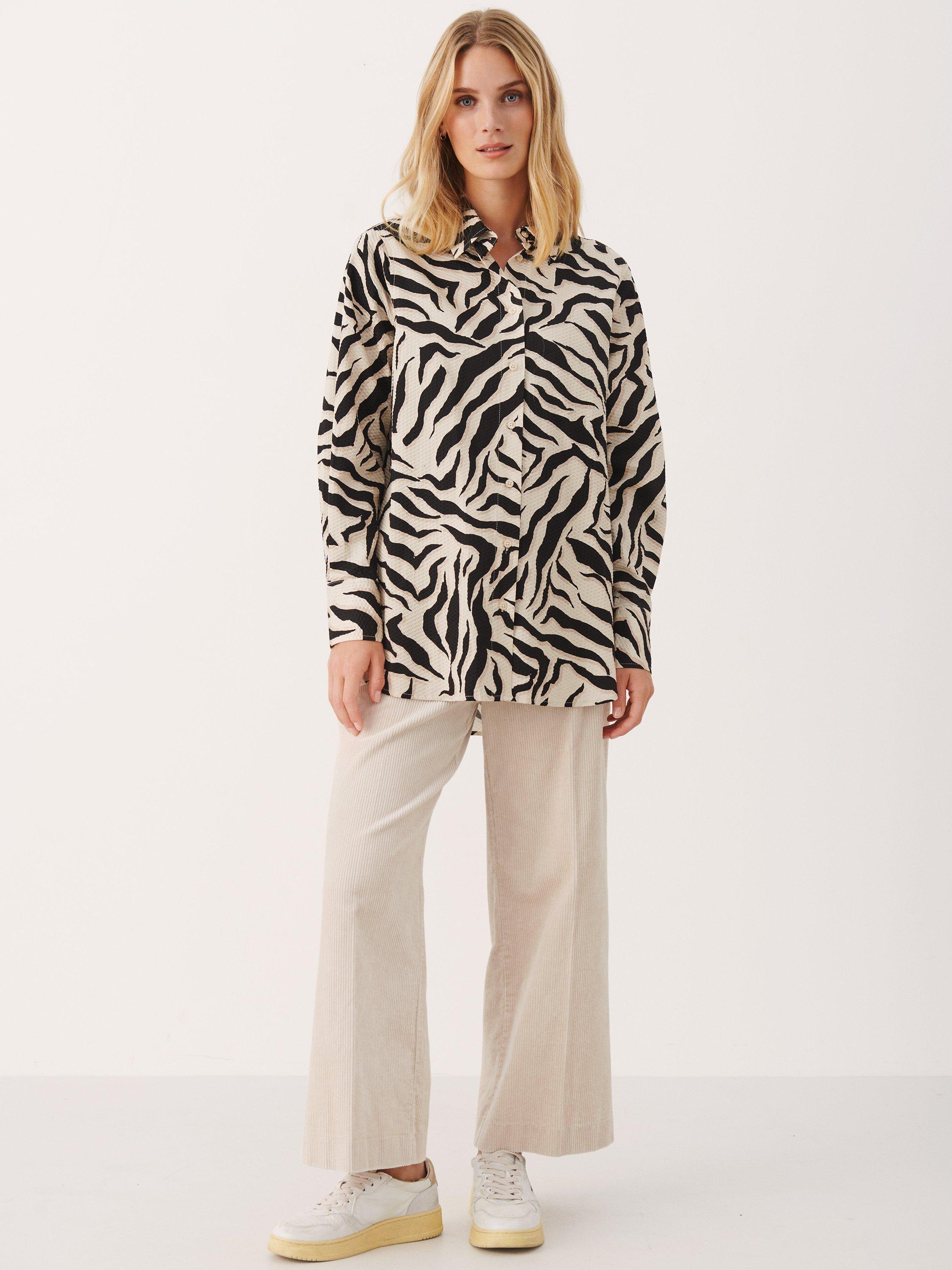 Part Two Varla Relaxed Fit Shirt, Zebra Print