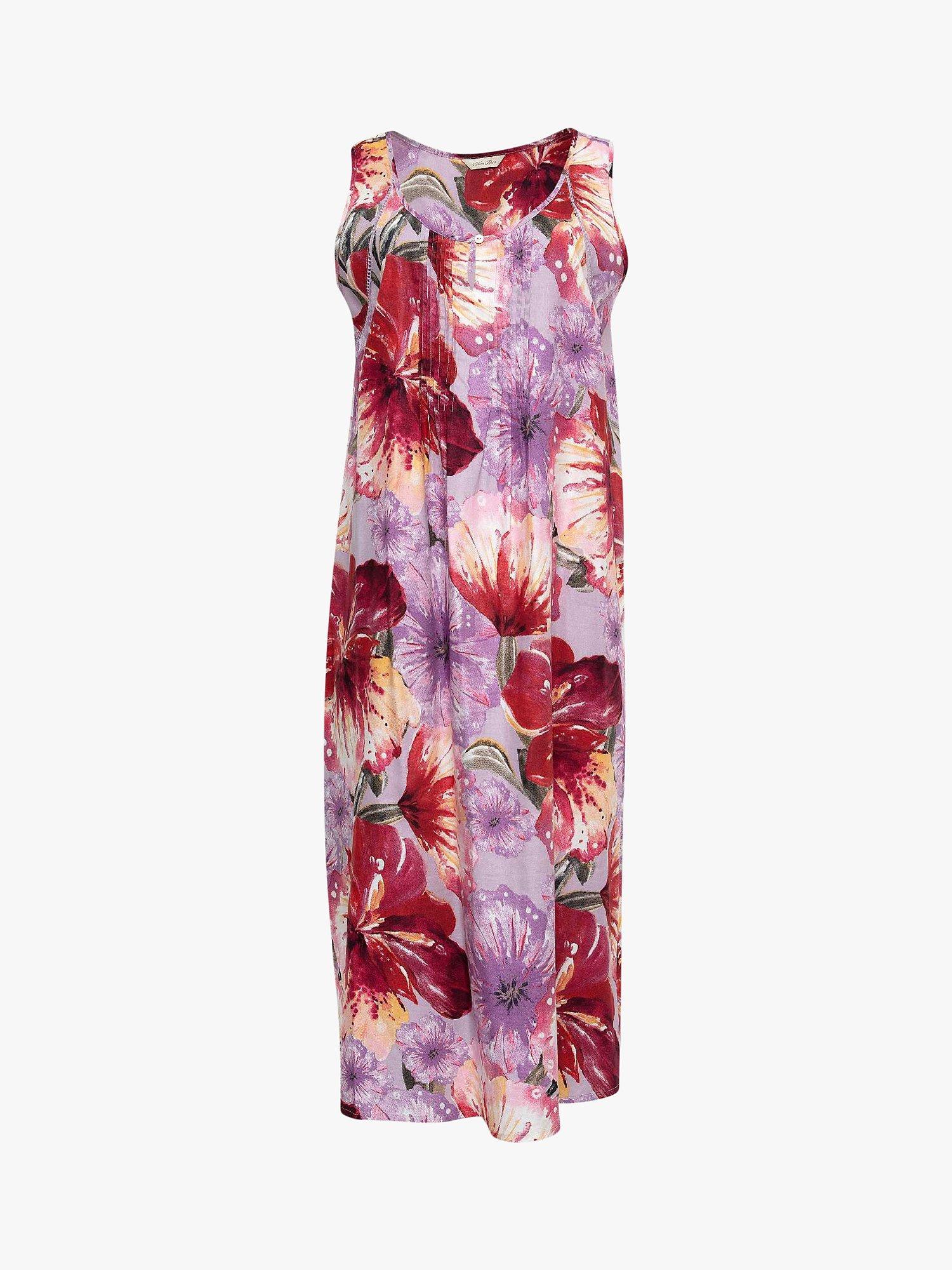 Product image 3 of 4, which shows Nora Rose by Cyberjammies Maeve Floral Print Nightdress, Lilac Multi, 8