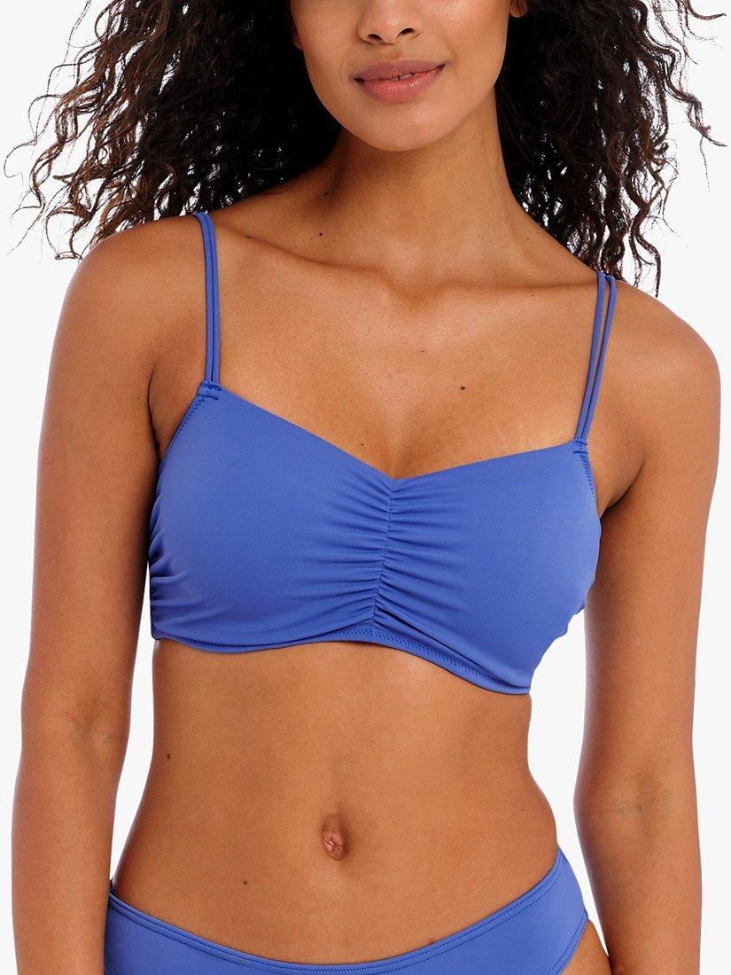 Freya Jewel Cove Plain Bralette Bikini Top Azure