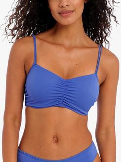 Freya Jewel Cove Plain Bralette Bikini Top, Azure, Azure