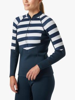 Helly Hansen Waterwear Half-Zip Women's Jacket, Navy Stripe