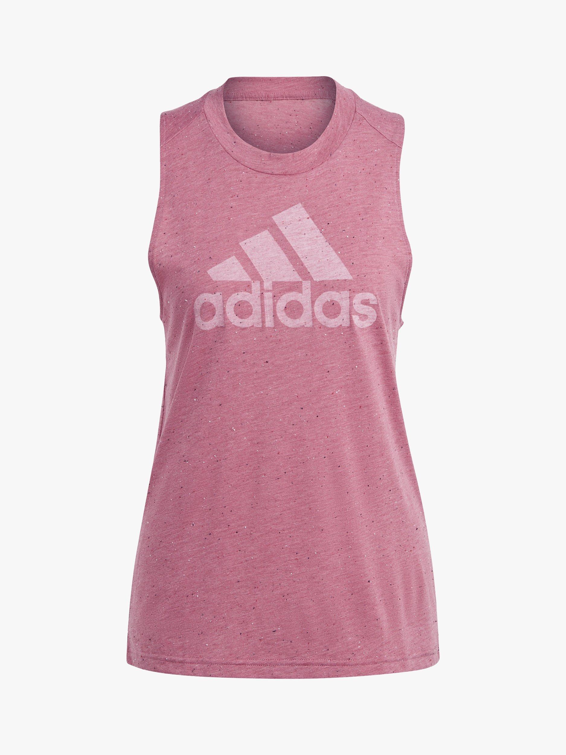 adidas Sportswear Future Icons Winners 3.0 Gym Vest, Pink Strata Melange