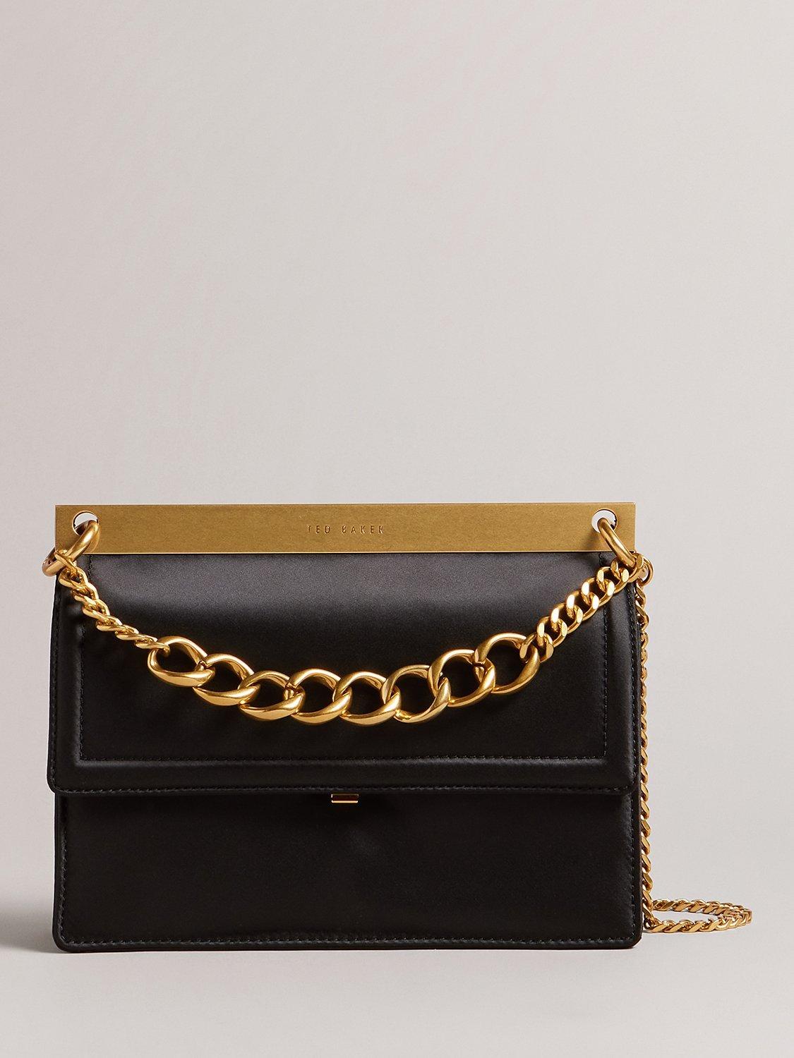 Ted Baker Kialynn Satin Chain Strap Cross Body Bag, Black