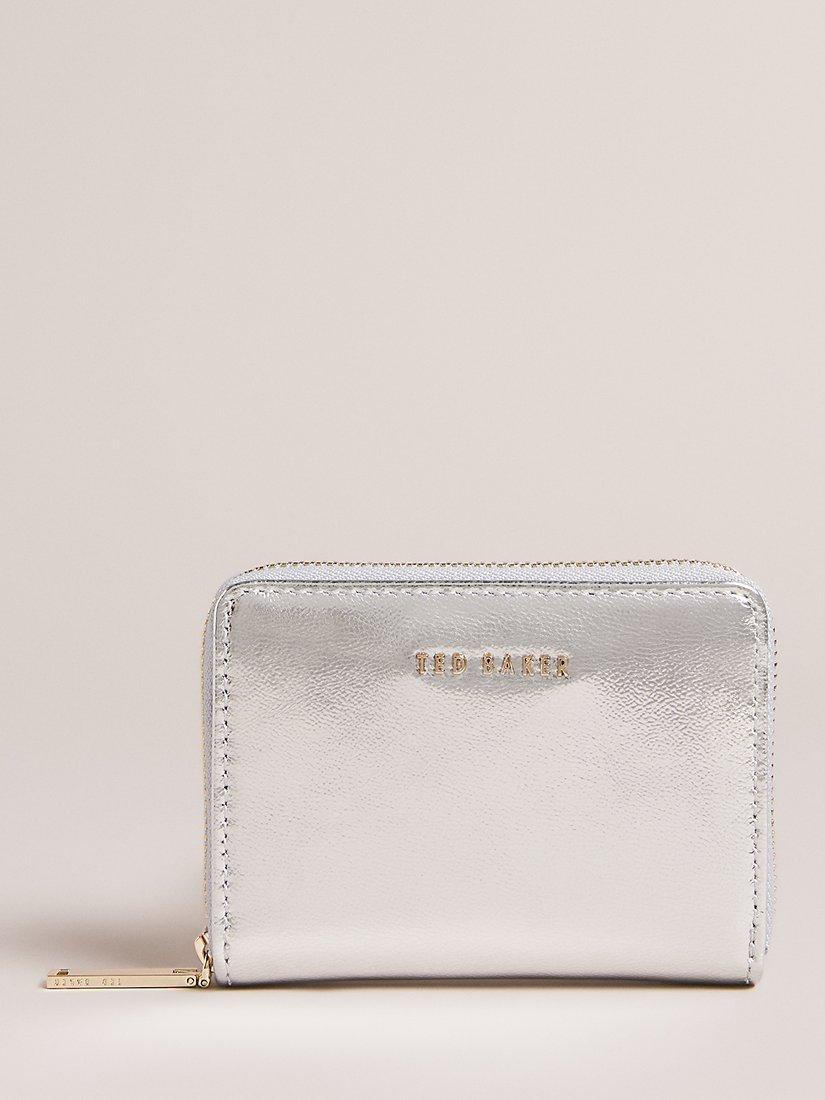 Ted Baker Lilleee Small Zip Around Purse, Silver, Silver