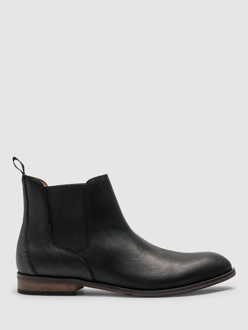 Rodd & Gunn Kingsview Road Chelsea Leather Boots, Nero Wash