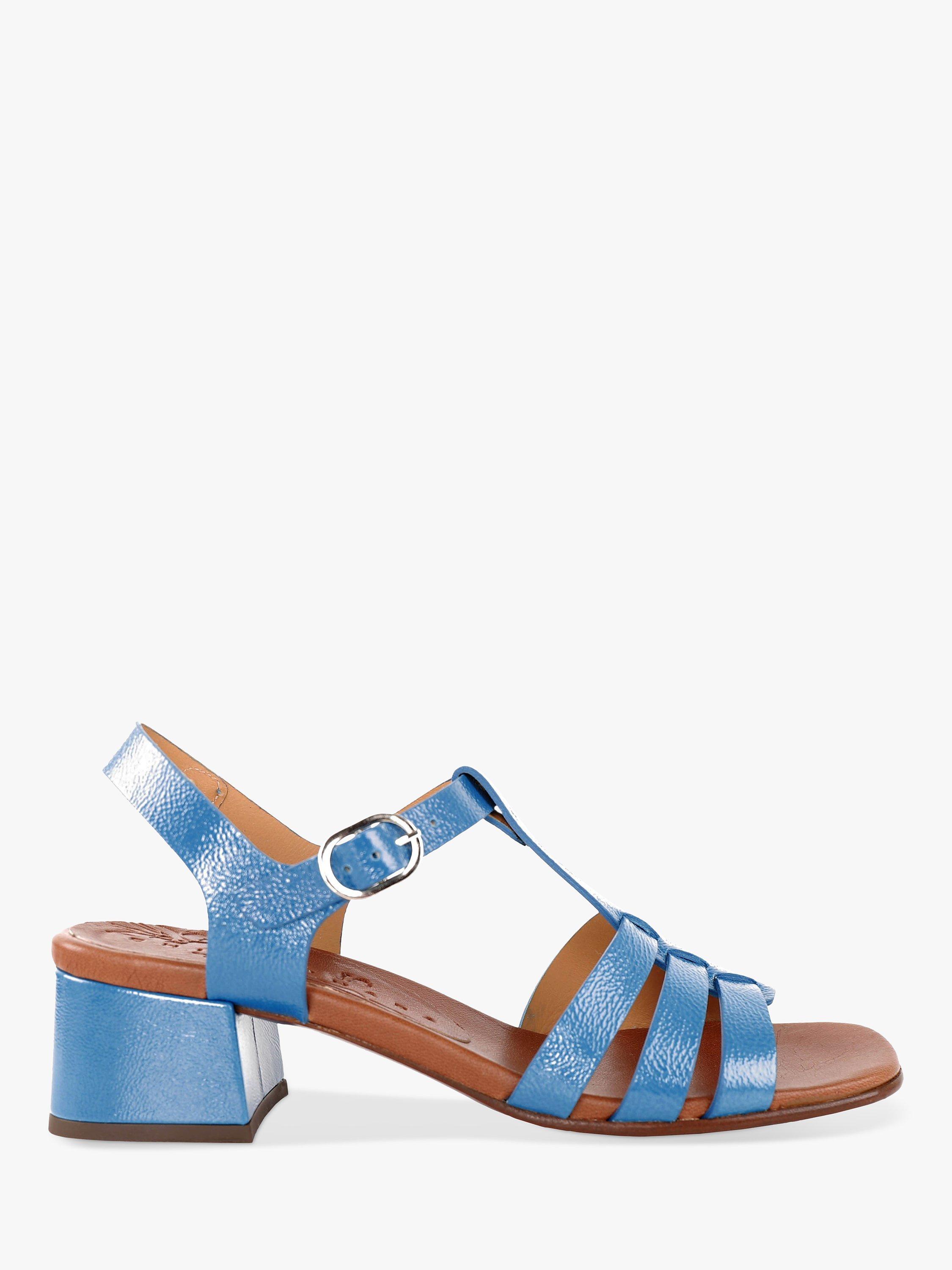 Chie Mihara Quakin Leather Heeled Sandals, Ferrari Blue, 5.5