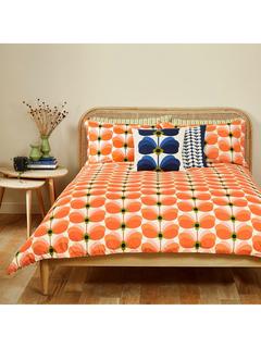 Orla Kiely Butterfly Stem Single Duvet Cover Set, Orange