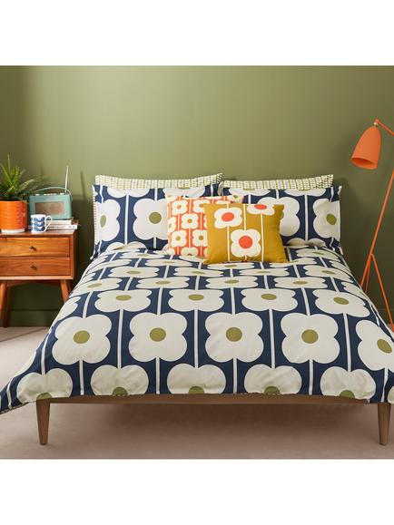 Orla Kiely Abacus 200 Thread Count Duvet Cover Set, Navy