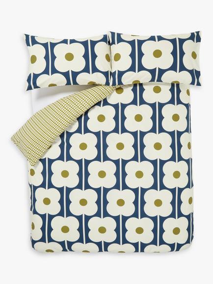 Orla Kiely Abacus 200 Thread Count Duvet Cover Set - view 2, Navy