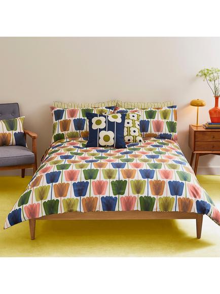 Orla Kiely Tulip 200 Thread Count Duvet Cover Set, Multi