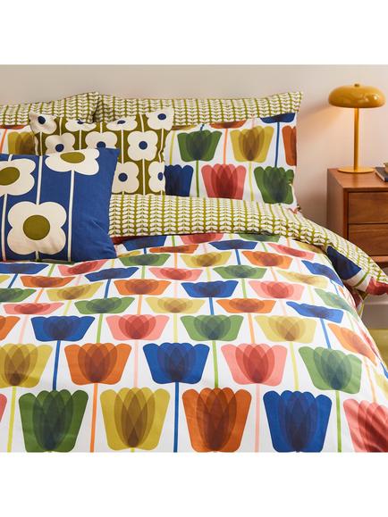Orla Kiely Tulip 200 Thread Count Duvet Cover Set - view 2, Multi