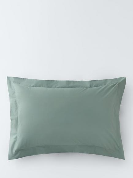 John Lewis Pure Cotton Percale Pair Standard Pillowcase, Blush Pink - view 2, Nettle