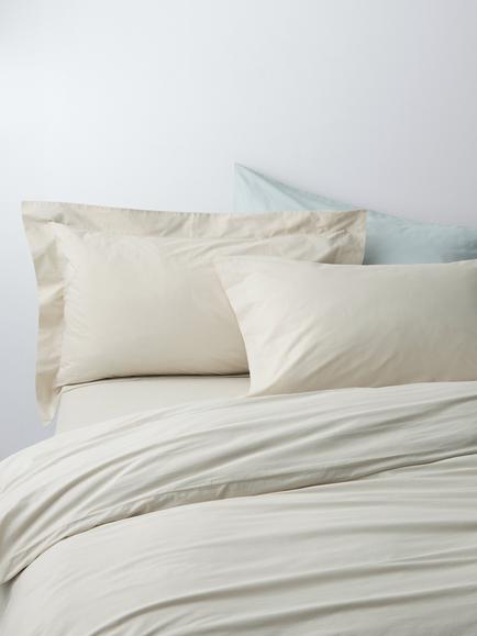 John Lewis Pure Cotton Percale Bedding, Natural