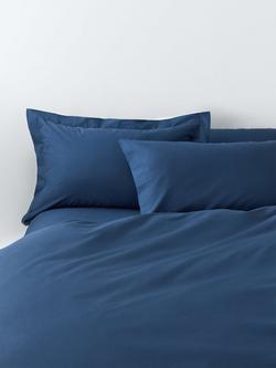 John Lewis Pure Cotton Bedding, Navy