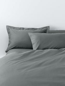 John Lewis Pure Cotton Bedding, Steel
