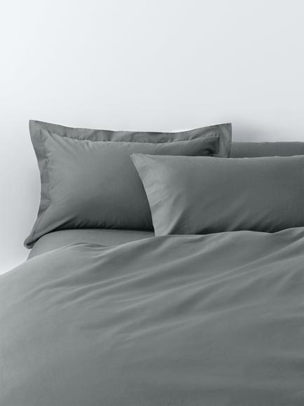John Lewis Pure Cotton Percale Bedding, Steel
