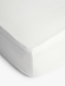 John Lewis ANYDAY Pure Cotton Fitted Sheet, White