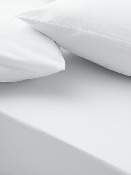 John Lewis Pure Cotton Percale Fitted Sheet, White