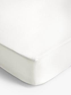 John Lewis ANYDAY Pure Cotton Deep Fitted Sheet, White