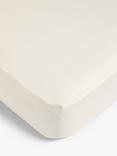 John Lewis ANYDAY Pure Cotton Fitted Sheet, Natural